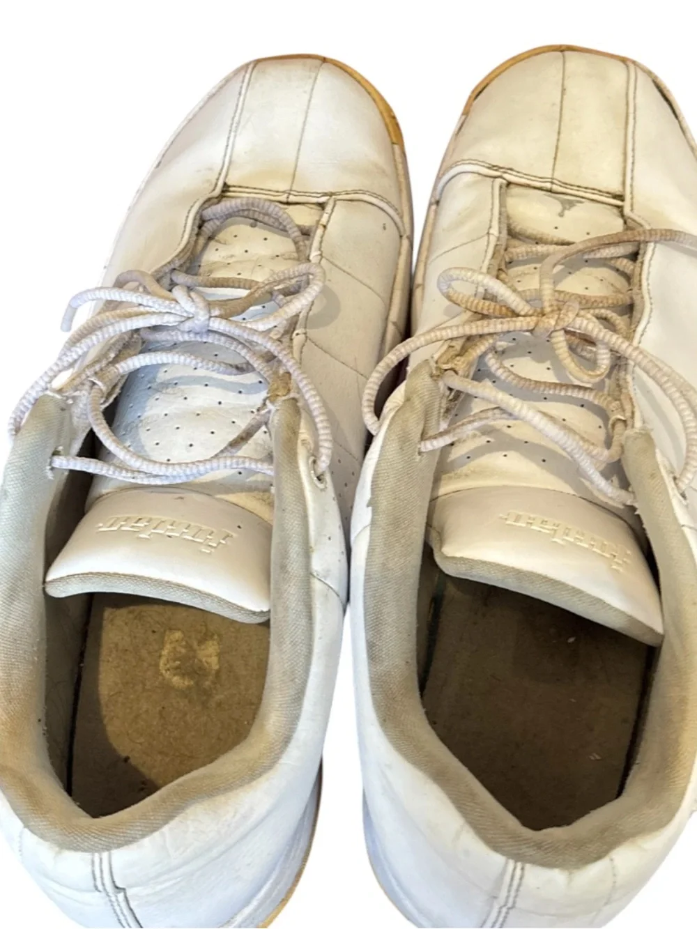 Jordan TE 2 Low Men’s White Leather Sneakers with Gum Soles size 11